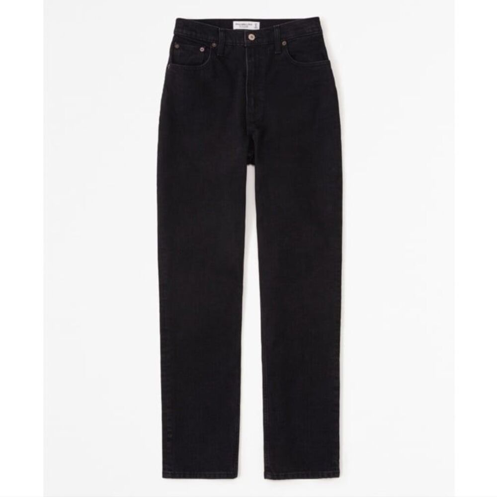 NEW Abercrombie & Fitch Black Curve Love Ultra High Rise 90s Straight Jean